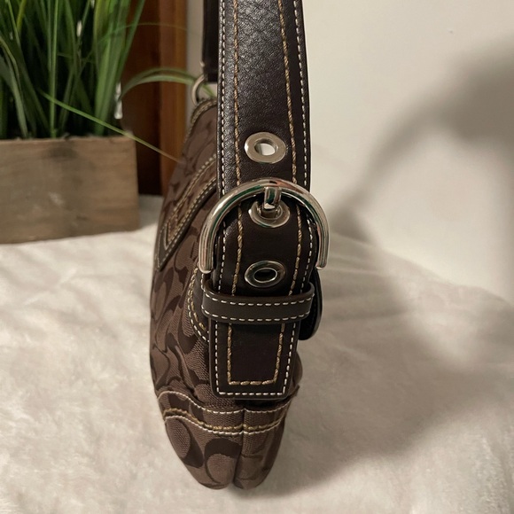 Coach Chocolate brown Signature Shoulder Bag - Picture 3 of 11